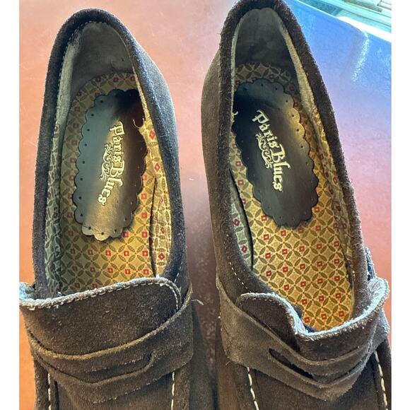 Paris Blues Brown Suede Wedge Loafers 8.5 Vintage Y2K Platform - Picture 3 of 9